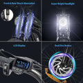 Ridstar 1500W Electric Bike for Adults, 33MPH 48V 20ah Electric Bicycle, 20" Fat Tire Full Suspension Mountain Bike UL2849